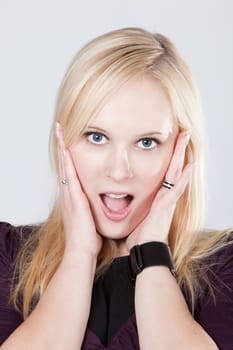 blond woman smiling