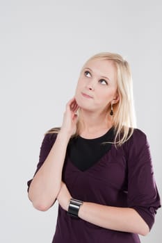 blond woman smiling