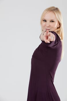 blond woman smiling