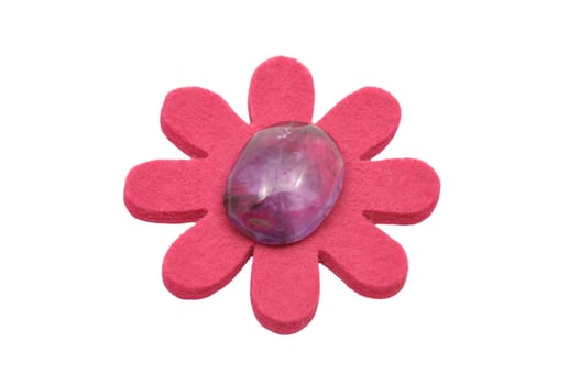 Amethyst on felt