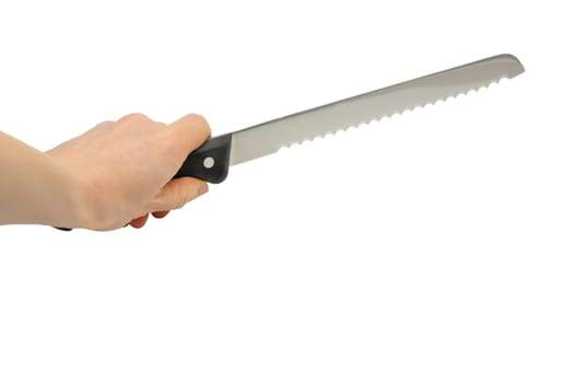 Bread knife with hand
