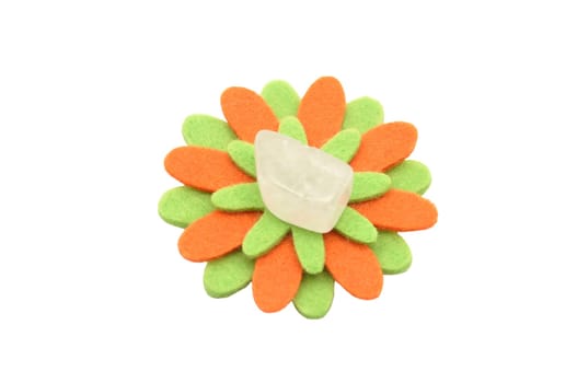Rock crystal on felt