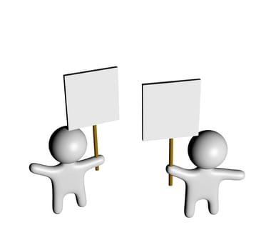 Protest man simple 3d