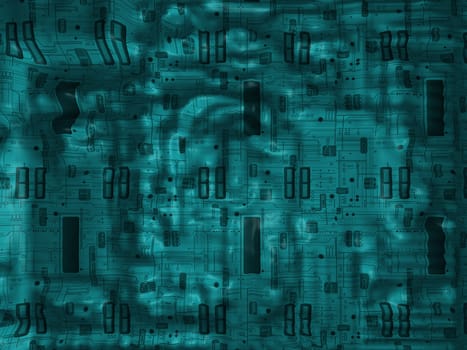turquoise PCB - 3D