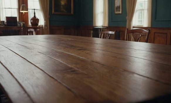 Professional design background with expensive wood. Dark wood table. High quality illustration