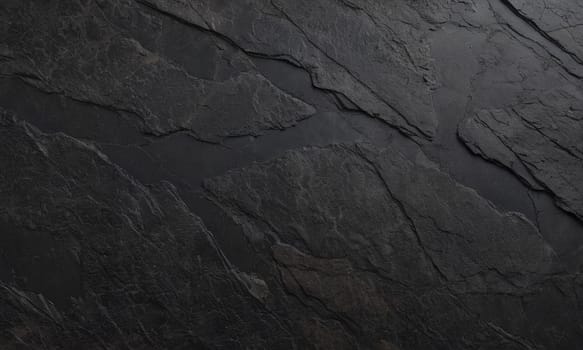 Professional design background with expensive black granite. Dark stone table with elements. High quality illustration