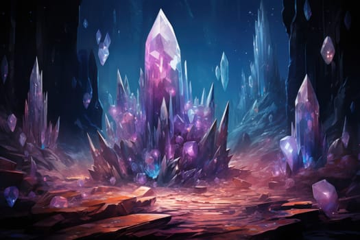 Step into the realm of fantasy and behold the enigmatic presence of mysterious crystalline beings.