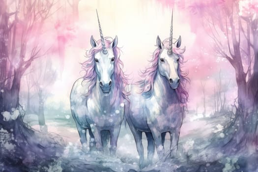 Stunning mythical creatures with majestic presence and shimmering silver horns.