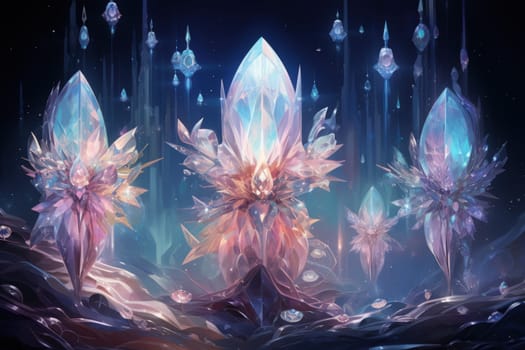 Step into the realm of fantasy and behold the enigmatic presence of mysterious crystalline beings.