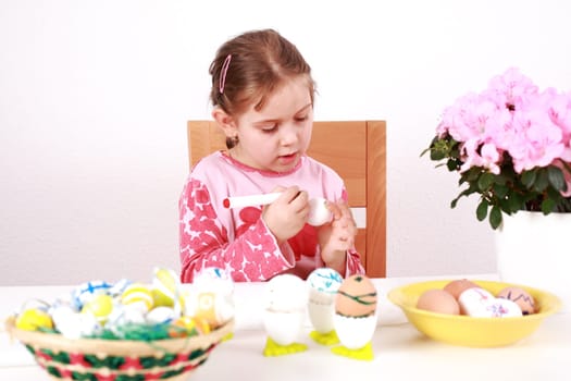Painting Easter eggs