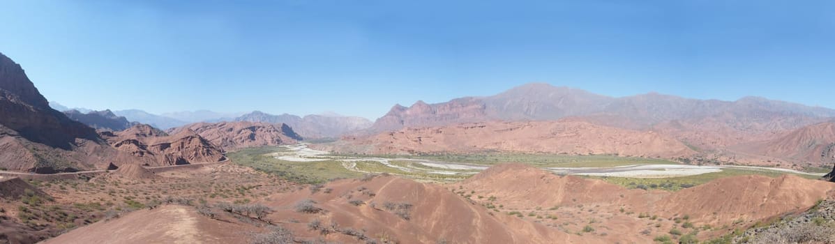 Argentina, Salta Red Mountains, Panoramic