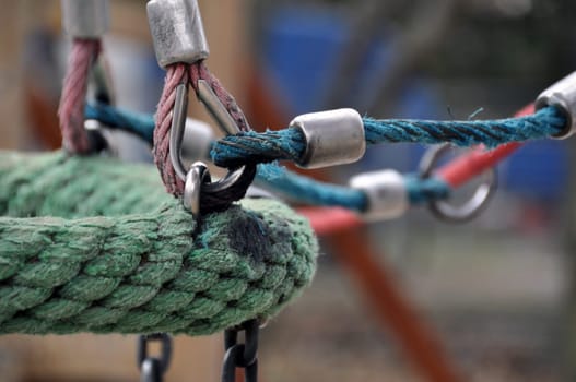 Swing construction on playground