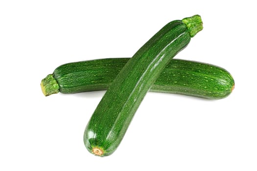 zucchini courgette isolated on white