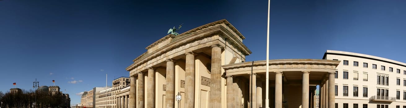 Brandenburg Gate in Berlin Panorama