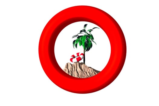 deserted island