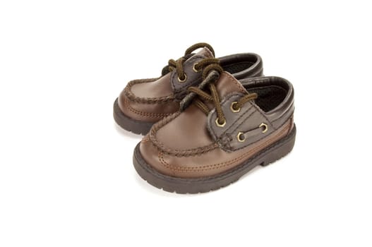 Pair of boys leather shoes.