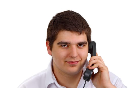 Young man on the phone