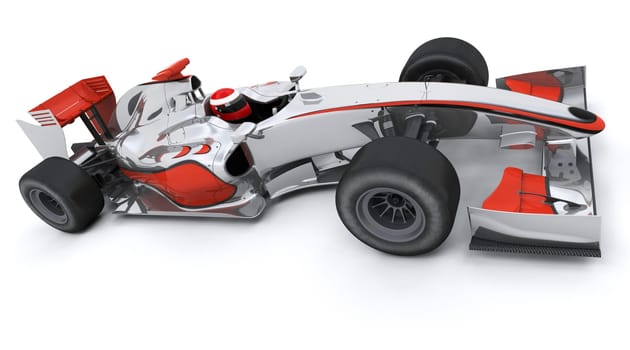 3d render of a formula one racing car