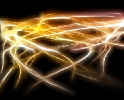 Flowing golden background