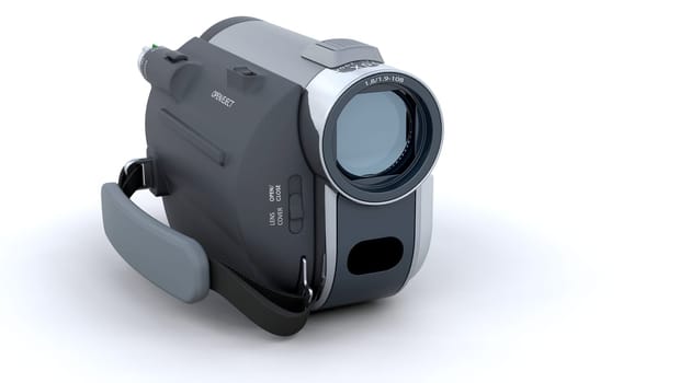 3D Render of a digital video camera
