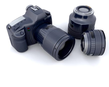 3D photographic camera and its lens isolated