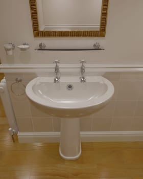 3d render of contemporary bathroom interior