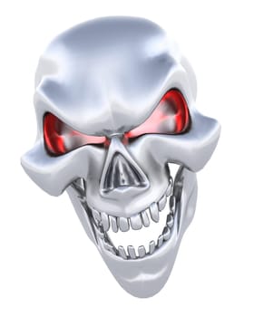 3D Render of a Halloween Evil Skull Head