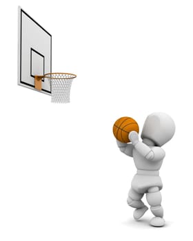 Someone playing basketball
