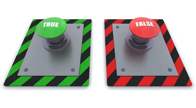 3d render of push button with symbol