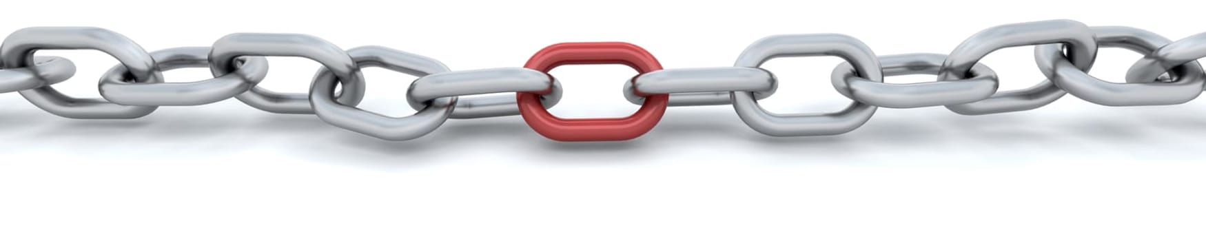 3d render of a chain isolated on white