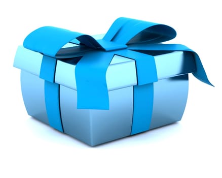 3D Render of a Christmas Gift Isolated on white