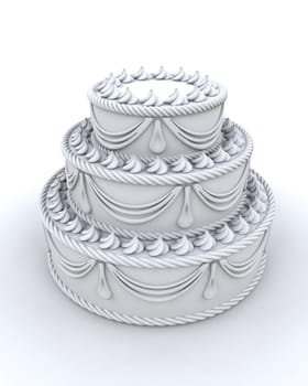 3d render of a decorated cake