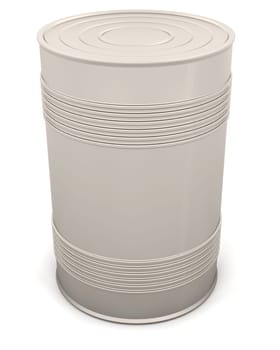 3d render of a blank food can