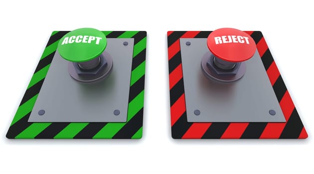 3d render of push button with symbol