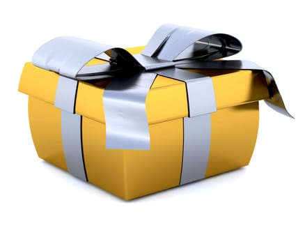 3D Render of a Christmas Gift Isolated on white