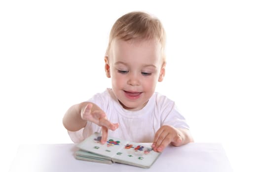 baby with book