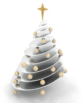 3d render of a conceptual abstract christmas tree
