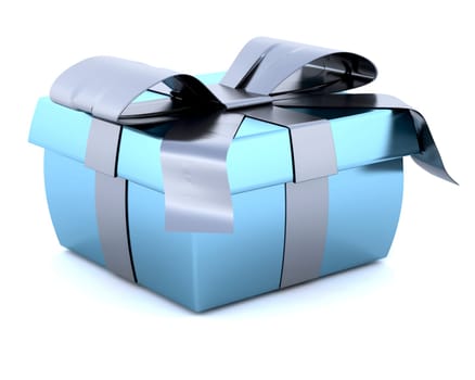 3D Render of a Christmas Gift Isolated on white