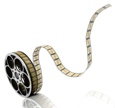 3D render of a film reel