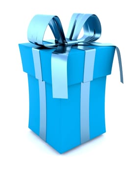 3D Render of a Christmas Gift Isolated on white