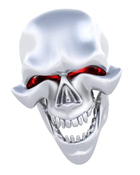 3D Render of a Halloween Evil Skull Head