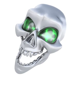 3D Render of a Halloween Evil Skull Head