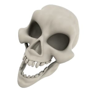 3D Render of a Halloween Evil Skull Head
