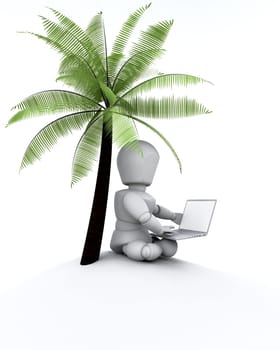 3d render depicting remote networking