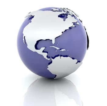 3d render of a globe