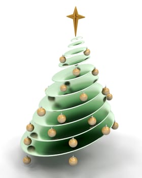 3d render of a conceptual abstract christmas tree