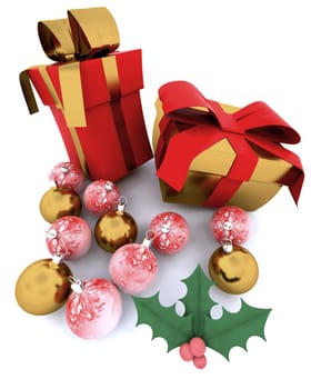 3D Render of a Christmas Gifts