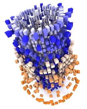 3d render of abstract box background
