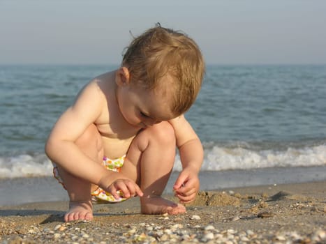 baby on beach