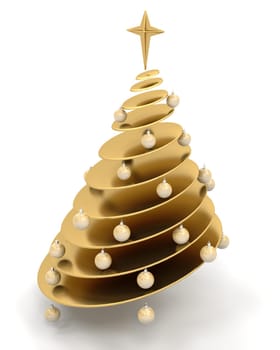 3d render of a conceptual abstract christmas tree